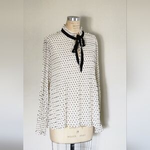 NWT MAX STUDIO polka dot top